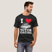 ボートキャプテンおもしろいボーター私はモーターボートを愛する Tシャツ (正面フル)