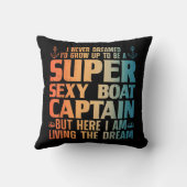 ボートキャプテンカッコいいウィメンズ男性へセールポントゥーンボアティ クッション (裏面)