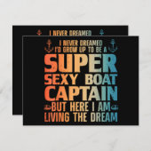 ボートキャプテンカッコいいウィメンズ男性へセールポントゥーンボアティ シーズンカード (正面/裏面)