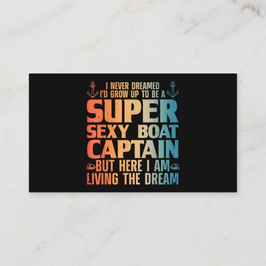 ボートキャプテンカッコいいウィメンズ男性へセールポントゥーンボアティ 名刺 (裏面)