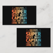 ボートキャプテンカッコいいウィメンズ男性へセールポントゥーンボアティ 名刺 (正面/裏面)