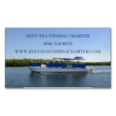 ボートキャプテンサービス魚釣り憲章 マグネット名刺 (正面)