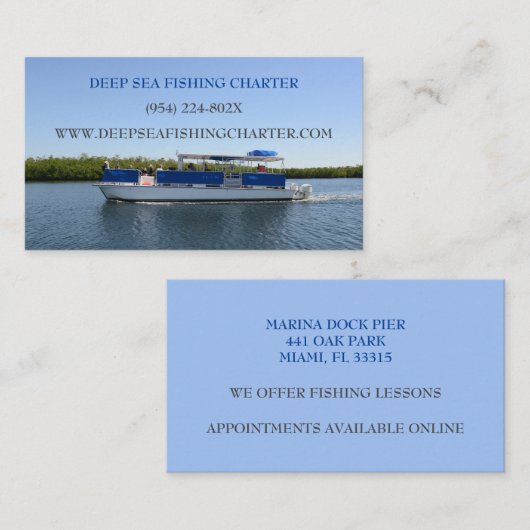 ボートキャプテンサービス魚釣り憲章 名刺 (正面/裏面)