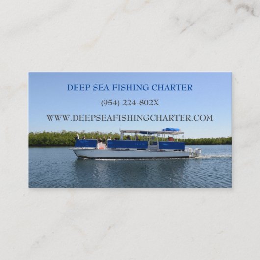ボートキャプテンサービス魚釣り憲章 名刺 (正面)