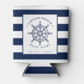 ボートキャプテン名前をカスタムする 缶クーラー (正面)