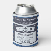 ボートキャプテン航海のセーラーブストライプのルービール 缶クーラー (缶正面)