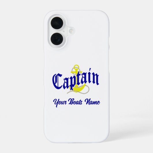 ボートキャプテン iPhone 16ケース (裏面)