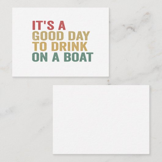 ボートクルーズでお酒を飲む良い日おもしろいだ ノートカード (正面/裏面)