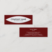 ボートシェイプ – ルビーの白 スキニー名刺 (正面/裏面)