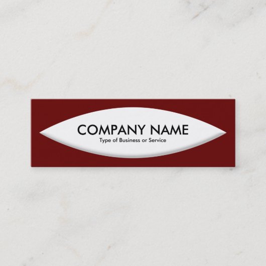 ボートシェイプ – ルビーの白 スキニー名刺 (正面)