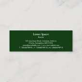 ボートシェイプ – 緑(濃) スキニー名刺 (裏面)