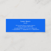 ボートシェイプ – 青の白 スキニー名刺 (裏面)