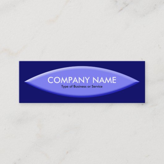 ボートシェイプ – 青オン深い海軍 スキニー名刺 (正面)