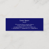 ボートシェイプ – 青オン深い海軍 スキニー名刺 (裏面)