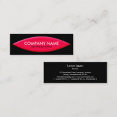 ボートシェイプ – 黒の赤 スキニー名刺 (正面/裏面)