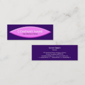 ボートシェイプ – Dp紫のLtマゼンタ スキニー名刺 (正面/裏面)