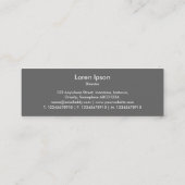 ボートシェイプII – アボカドグリーンの白 スキニー名刺 (裏面)