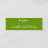 ボートシェイプIII – アボカド付きオレンジ スキニー名刺 (裏面)