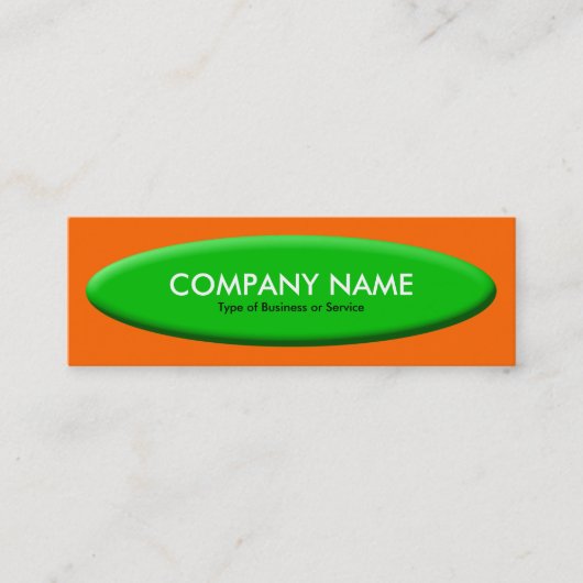 ボートシェイプIII – オレンジ色の緑 スキニー名刺 (正面)