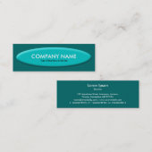 ボートシェイプIII -ターコイズオンモスグリーン スキニー名刺 (正面/裏面)