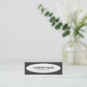 ボートシェイプIII – ランダムスポット – 黒のグレー スキニー名刺 (スタンド正面)