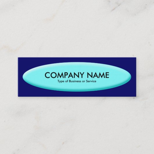 ボートシェイプIII – 海軍淡い色ののシアン スキニー名刺 (正面)