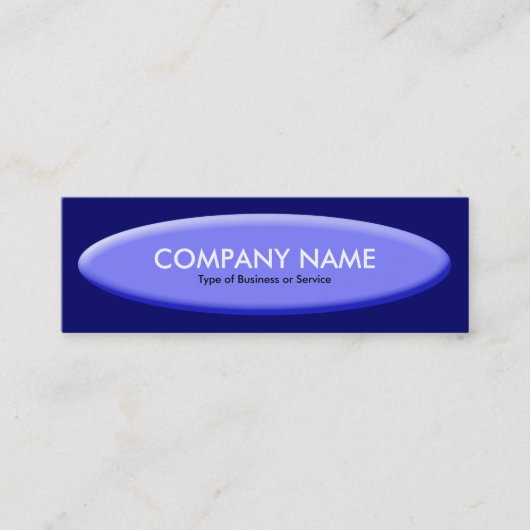 ボートシェイプIII – 青オン深い海軍 スキニー名刺 (正面)