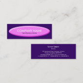 ボートシェイプIII - Ltマゼンタon Dp紫 スキニー名刺 (正面/裏面)