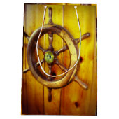 ボートステアリングホイール抱き枕 ミディアムペーパーバッグ (裏面)