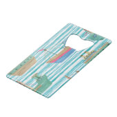 ボートストライプのパタ絵画ーン。 クレジットカード栓抜き (正面アングル)