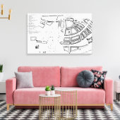 ボートセーラパーソナライズされたー海軍ホーム航海の&キッズ キャンバスプリント (インサイチュ (リビング))