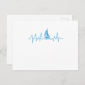 ボートセーリングギフトハートビーおもしろいトボート ポストカード (正面/裏面)