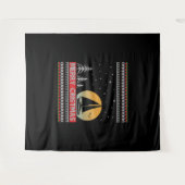 ボートセーリング醜いクリスマスセーリングギフト タペストリー (正面(横))