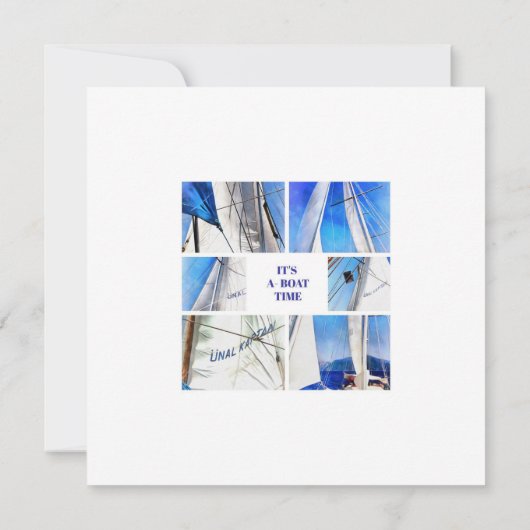 ボートタイムおもしろいプ芸術的ン白帆 セーブザデート (裏面)