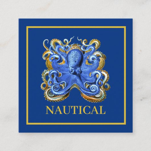 ボートタコ航海のパーソナルマリーン スクエア名刺 (正面)