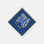 ボートタコ航海のパーソナルマリーン スタンダードカクテルナプキン (角)