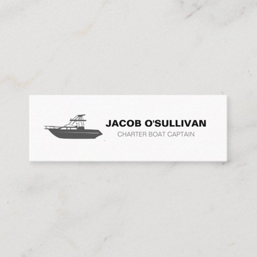 ボートチャーター魚釣り スキニー名刺 (正面)