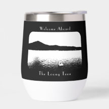 ボートデコパーソナライズされたア白黒ポントゥーン