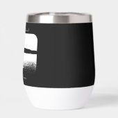 ボートデコパーソナライズされたア白黒ポントゥーン (背面)