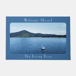 ボートデコパーソナライズされたールポントゥーンレイク ドアマット