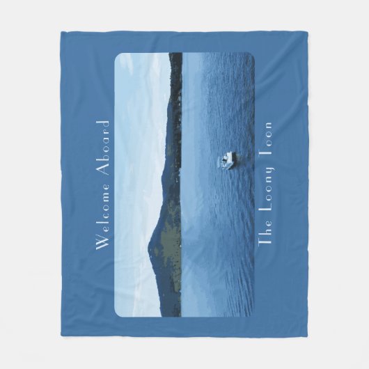 ボートデコパーソナライズされたールポントゥーンレイク フリースブランケット (正面)
