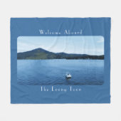 ボートデコパーソナライズされたールポントゥーンレイク フリースブランケット (正面(横))