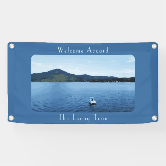 ボートデコパーソナライズされたールポントゥーンレイク 横断幕 (横)