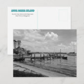 ボートドックとブリッジストリートクロックタワー ポストカード (正面/裏面)