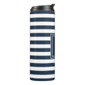 ボートネームネイビーブルーストライプいかり タンブラー (回転左)
