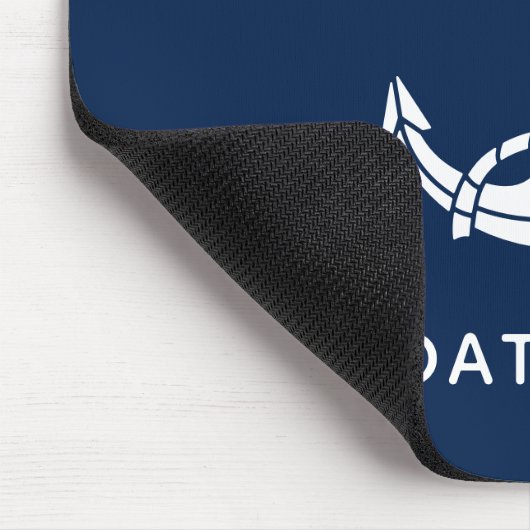 ボートネームモダンいかりセーリングクルーカスタム マウスパッド (コーナー)