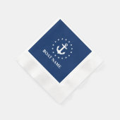 ボートネーム航海のいかりスターズブルーカクテル 縁ありカクテルナプキン (角)