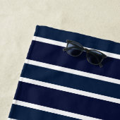 ボートネーム航海のいかりネイビーブルーウェルカム ビーチタオル (インサイチュ)