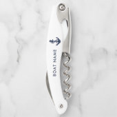 ボートネーム航海のネイビーブルーいかりパーティーカスタム ソムリエナイフ (裏面)