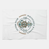 ボートハウスいかりボートホイールイヤーパーソナライズされたエスト キッチンタオル (横)